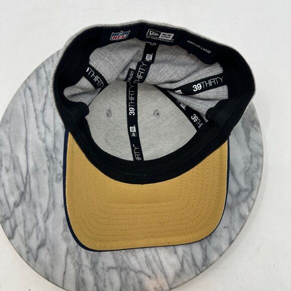 New Era LA Rams Cap Mens M/L Fitted Navy Grey 39Thirty NFL Football Hat - Picture 7 of 12
